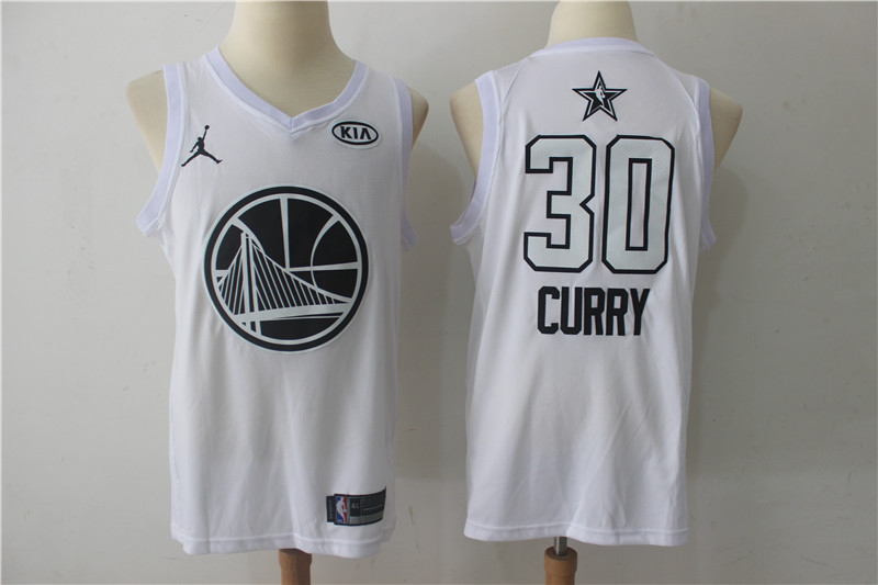 Men Golden State Warriors 30 Curry White 2108 All Stars NBA Jerseys